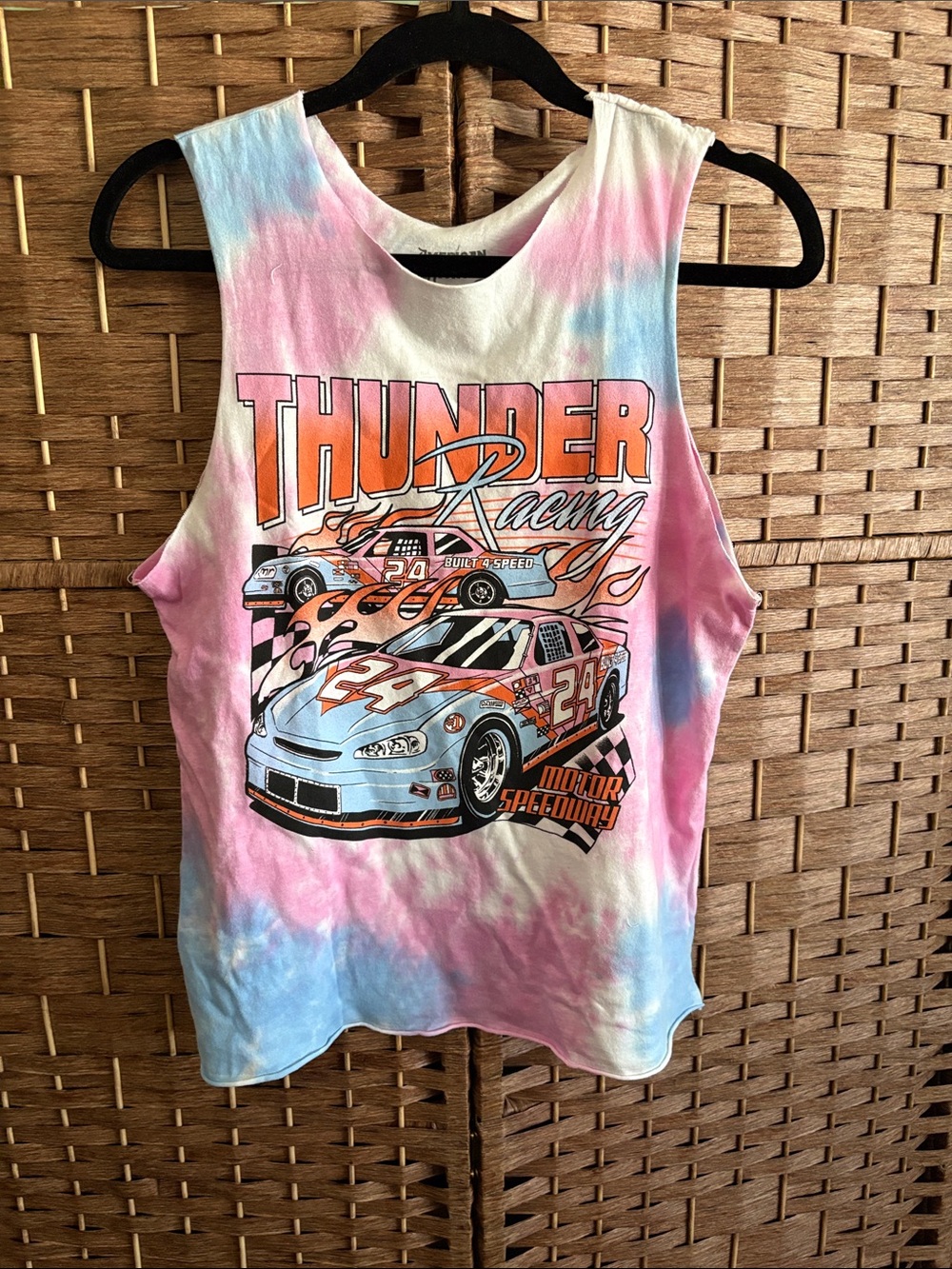 Thunder Racing Tie-Dye Muscle Tank